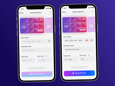 Card Checkout for mobile app checkout form checkout page khovrenkojr mobileapp mobiledesign uiuxdesign uiuxdesigner