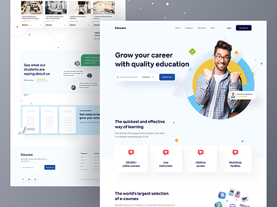 Online Learning Platform clean ui course design inspiration education app education website edutech elearning elearning courses minimal online learning students trendy design user experience user interface ux web website website design