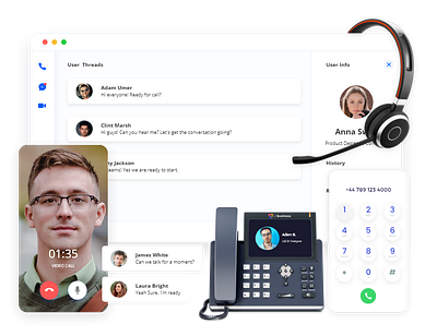 Voip System (Work from anywhere) dashboard ui phone phone app voip voip system