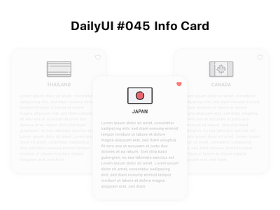 Daily UI Challenge / 045 - Info Card 045 dailyui design ui ux