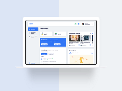 e-Learning Dashboard dashboard dashboard ui design e learning online class online shop study webapp