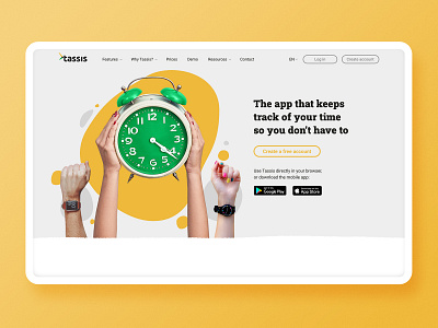 Tassis landing page branding ui web design website