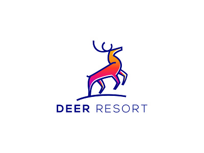 deerresort deer logo minimalist