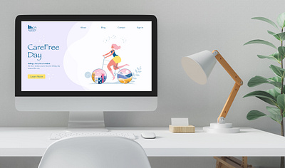UX\UI | CareFree Day Landing Page branding graphic designer illustration landing page marketing minimalist online advertising product designer web design