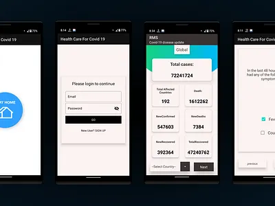 covid 19 android app design ux
