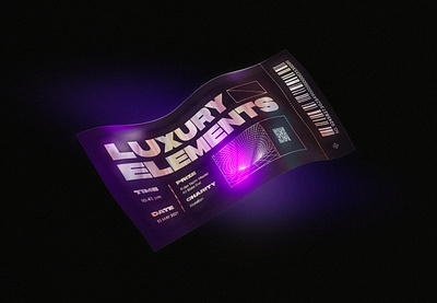 3D Ticket blender experiment 3d 3d animation 3d art branding colourful dark design flyer nft print raffle ticket typography ui website