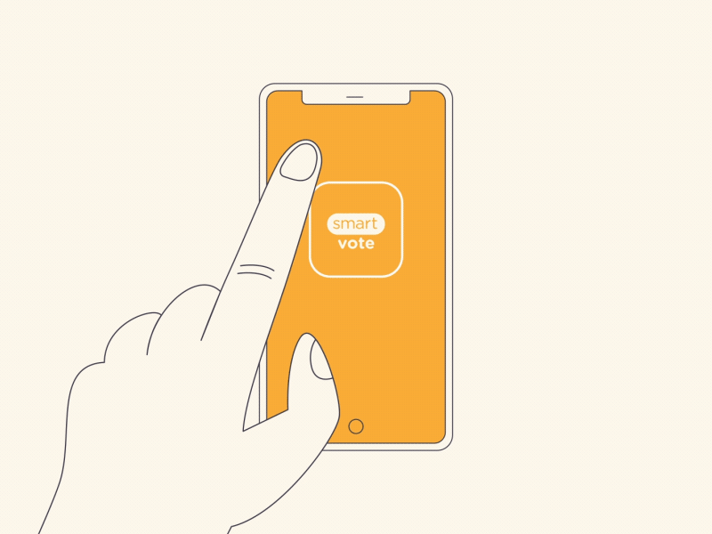 smatvote app after effects animation app explainer flat government vote voting