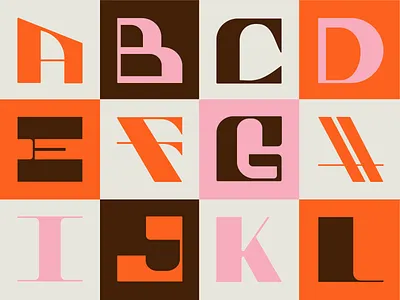 Part 1: 36 Days of Type 2021 36days 36daysoftype 36daysoftype08 alphabet brown creative customtype design graphicdesign letters orange pink retro series type typogaphy