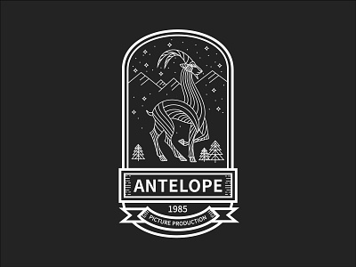 Antelope Picture Production Logo 2d adobe illustrator advertisement animal illustration animal logo branding branding identity decorate logo drawing elegent goat illustration line drawing line illustration line logo mountain nature sheep tree vectorart