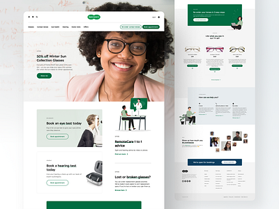 Specsavers animation design ecommerce eyes frames glasses illustration interface landing page people shop specs specsavers typography ui ux web webdesign webpage website