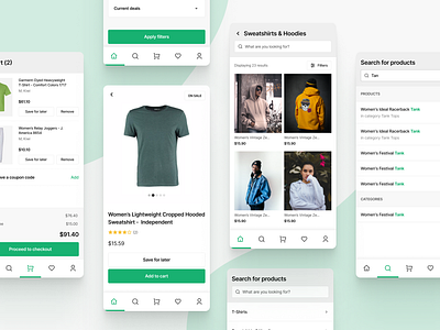 Mobile PWA E-commerce Store Concept app clothes clothing colors design ecommerce ecommerce app figma headless mobile mobile app pwa shop shopify shopify store shopify theme store ui