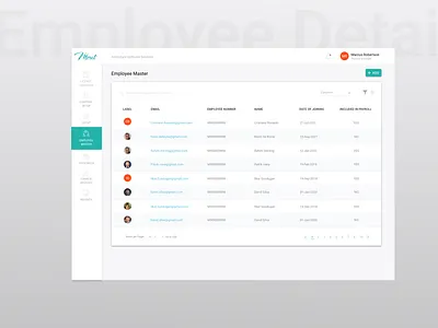 Employee Details adobexd design product design ui design ux