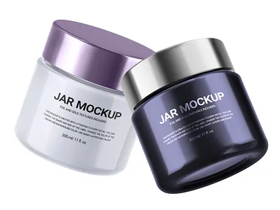 Cream Jars PSD Mockup branding cosmetics cosmetics packaging cream design glass jar jar mockup layered mock up mockup mockup psd mockup template packaging psd template