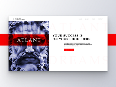 Gym «Atlant» shot abstract adobe photoshop atlant design figma gym sport ui ux web design