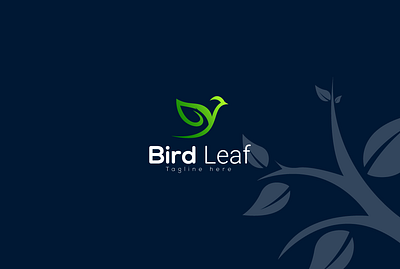 bird logo bird leaf bird logo branding natural logo trendy