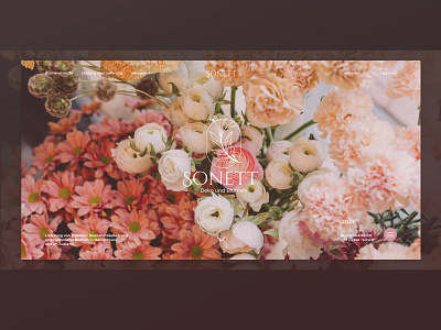 Flower and decor delivery website branding design ui web website