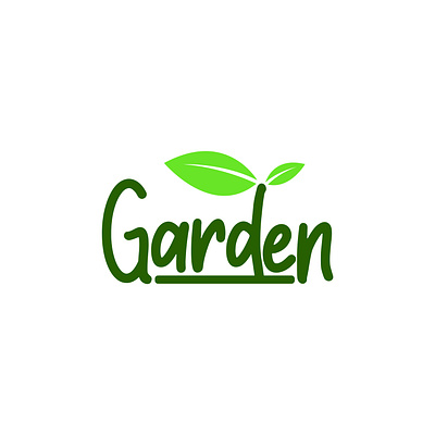 Garden Lettering Logo branding concept design garden green illustration letter logo natural nature typography vector