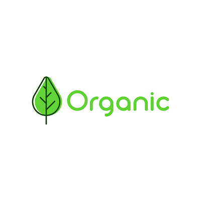 Organic Letter design go green green illustration leaf natural nature organic typography vector