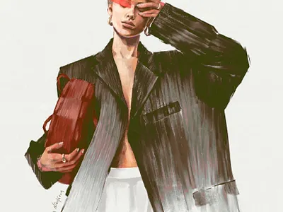 Jacket branding cloths design fashion fashion designer fashion illustration illustration illustration art woman character woman face woman illustration