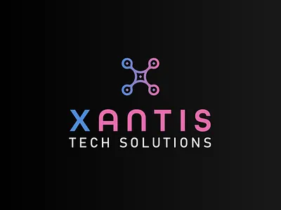 XANTIS Tech Solutions branding design flat icon icons logo logo design logo designer logo maker logodesign tech logo