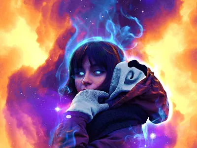 witchy art creepy fantasy girl sci fi space