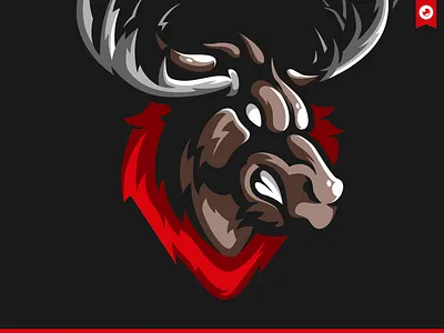 Moose Wars Mascot Illustration bretagne didier esport gaming graphiste illustration laureaux logo mascot moose