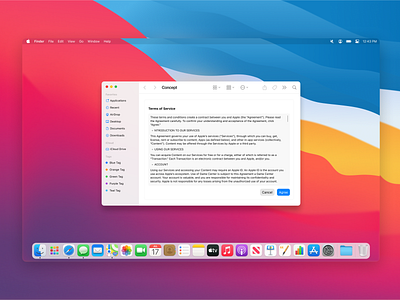 Daily UI 89. Terms of Service design interface ios mac macos popular trend trends trendy trendy design ui ui ux ui design uidesign uiux ux ux ui ux design uxdesign uxui