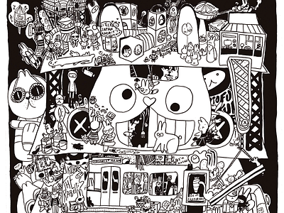 Megacoelhozord doddle art doodle doodle artist doodleart illustration illustration art rabbits