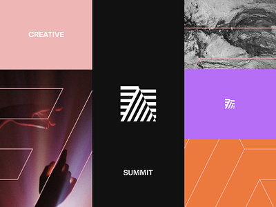 Creative Summit color creative geometric icon lines logo mark mountain negativespace responsive summit triangle wordmark