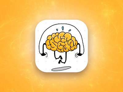 Hit the Brain icon app art aso brain brainstorm design game icon illustration logic logo mind puzzles