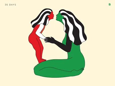 B #36daytsoftype 36daysoftype08 abstract adobeillustrator art concept design graphic illustration letterb motheranddaughter shrutillusion