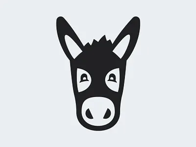 Donkey animal branding cute flat illustration logo mark mule