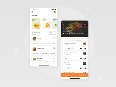 Food Delivery App apple design food food delivery ios app ui uidesign