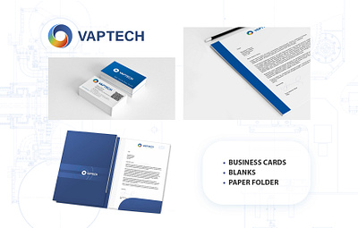 VAPTECH corporate graphic materials branding logo