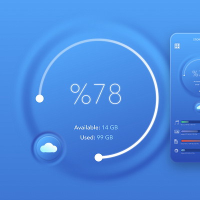 Abroba Material app blue cloud cloud app drive storage ui uiux uixdesign