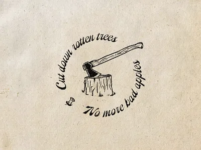 No More Bad Apples axe bad apples blm f12 illustration stamp trees type