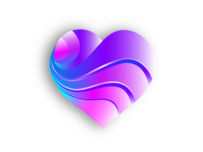 Heart abstract branding colorful design elegant geometric gradient health heart heart logo icon logo love lovely purple shapes vector