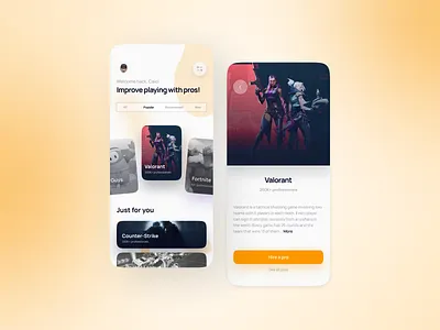 Gaming app | UI/UX design flat game app games gaming gaming app minimal ui ui design uiux ux ux design web