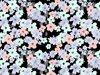 Spring floral art digital fashion floral floral art illustration pattern design print procreate textile design