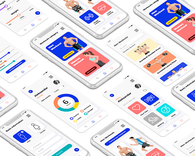 Fitness app ( UI design ) typography ui uidesign uiux userinterface userinterfacedesign ux