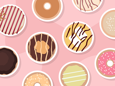 Brammibal's Vegan Donuts branding clean colorful dessert donut donuts food icon illustration pack pink restaurant sticker tasty vector vegan vegan food