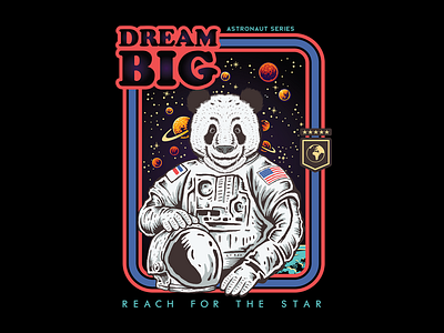 Astronaut Beer: Dream Big astronaut astronaut beer astronaut series beer dream big illustration inspiration nasa planet retro color retro design space space journey star and planet universe