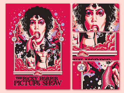 The Rocky Horror Picture Show by DYNO for the Frida Cinema branding design illustration illustrator movie poster poster poster art poster design typography