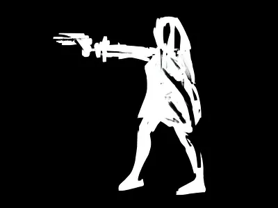 Gesture & figure drawing | 08 action figure black and white bold brand identity digital art digital painting drawing exokim femme fatale figure drawing gesture gesture drawing gun illustration minimal quick sketch sketch stylized visual identity white on black