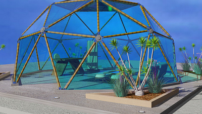 Interior Design 2 3d art 3d modeling geometry hexagons tropical