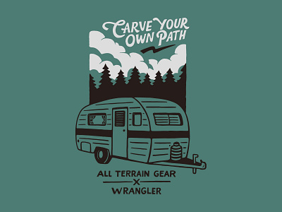 All Terrain Gear branding handlettering illustration inspiration lettering merch design skitchism t shirt typography vintage