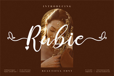 Rubie - Beautiful Script Font app branding design icon illustration logo typography ui ux vector web