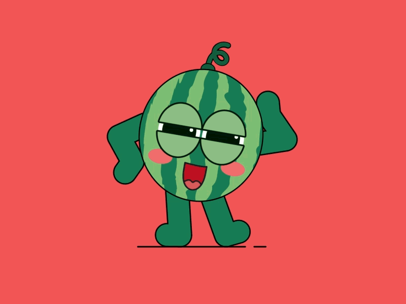 DELICIOUS WATERMELON animation animation 2d character animation character design dance illustration motion motion animation motion design motion graphic