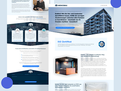 Medicobau website UI design 2021 landingpage mobile app mobile ui page design ui ui design uidesign uiux webdesign webpage