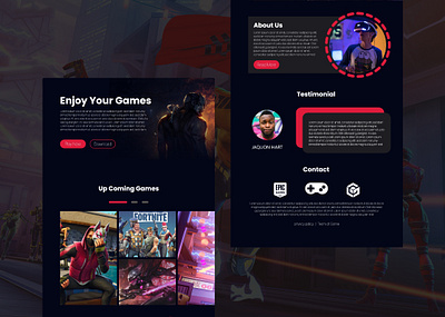 Gaming web design game design interface ui ui design uiux user experience design webdesign